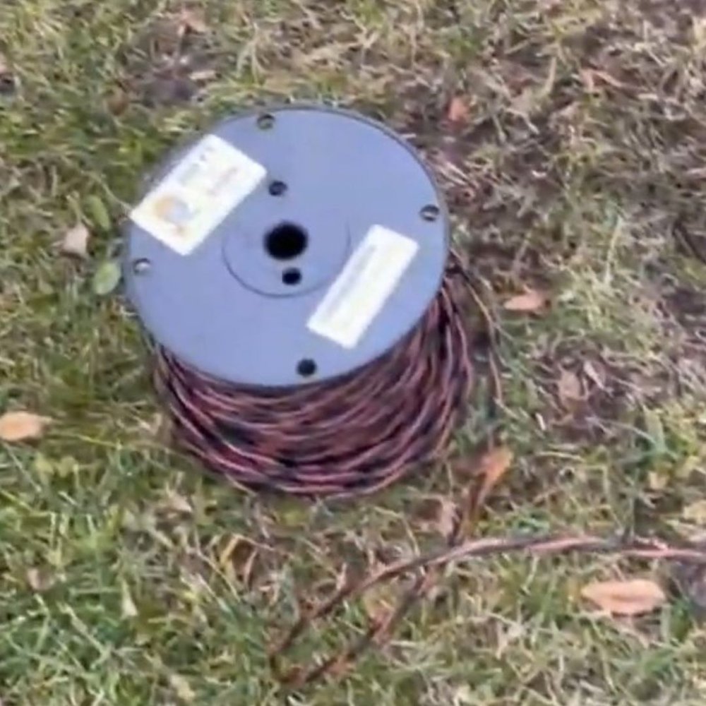 fence wire on the ground