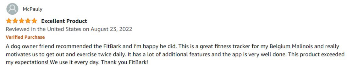 fitbark 2 Customer Review 1