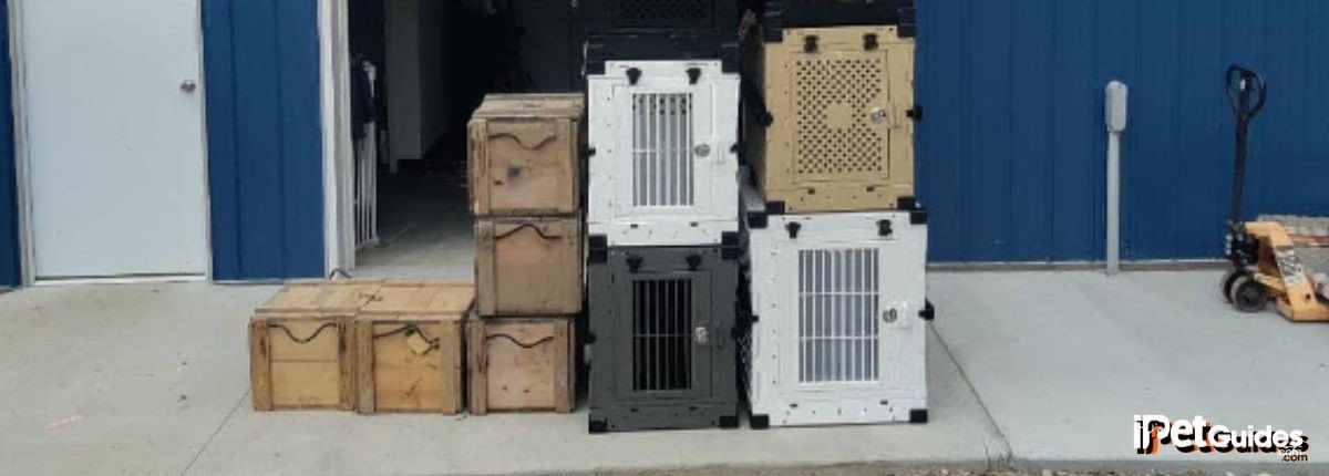 Heavy duty crates stacked