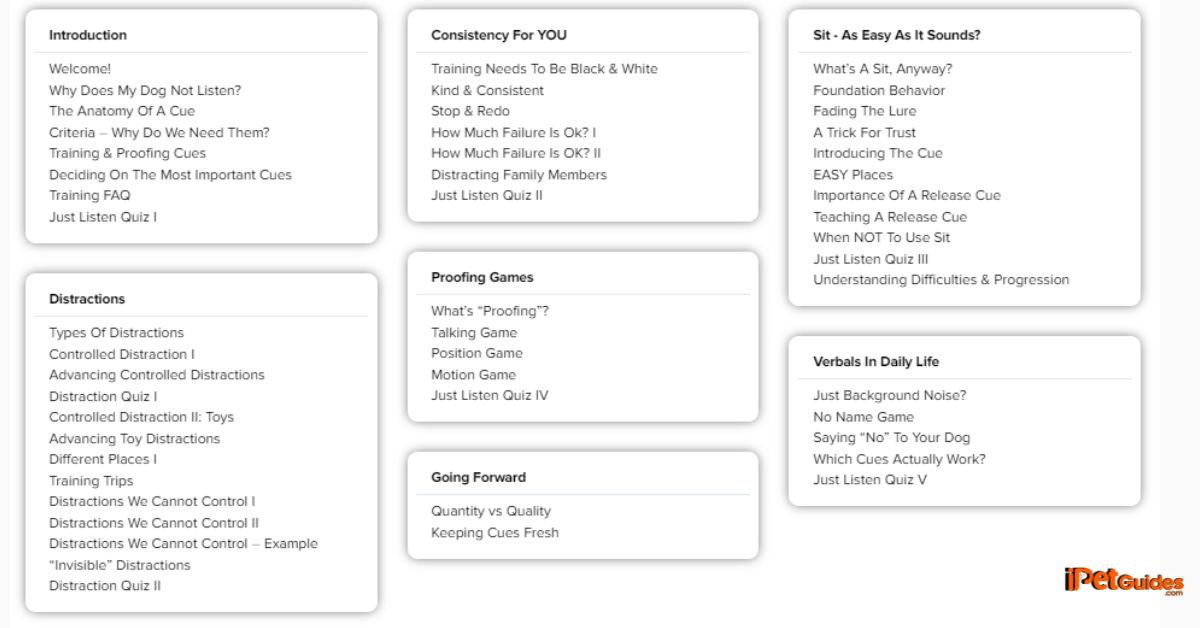 Just Listen Course Curriculum