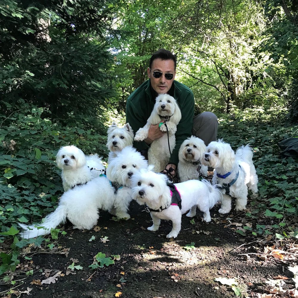 Robin James with dogs